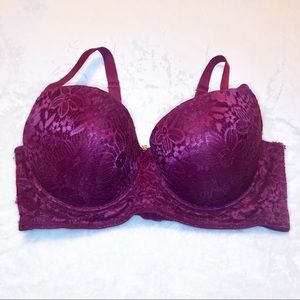 Burgundy Lace Bra